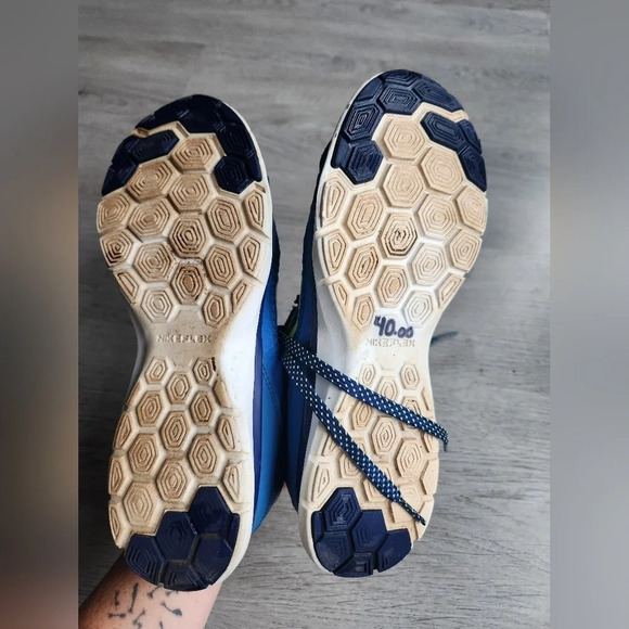 NIKE FLEX TRAINER 5 WOMAN SIZE 8 running shoes blue and green - Picture 8 of 9